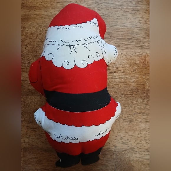 Vintage Cut & Sew Santa Claus Winking 14" Teddy Bear Christmas Pillow Dolls - Picture 7 of 8